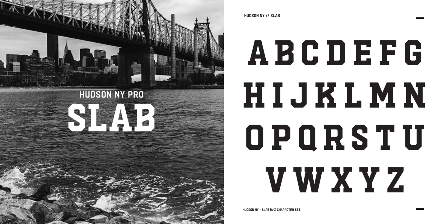 Beispiel einer Hudson NY Pro Serif Regular-Schriftart
